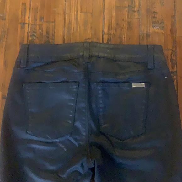 WHBM Black shimmering skimmer pants with zipper ankles - Size 0 - Picture 6 of 7